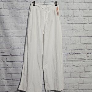 White Colsie Ruffle Polka Dot Pants